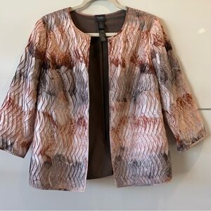 Chicos size 1 8/10 jacket beige/peach ombre
